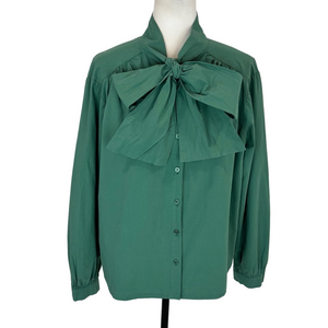 Aaron & Amber green bow shirt